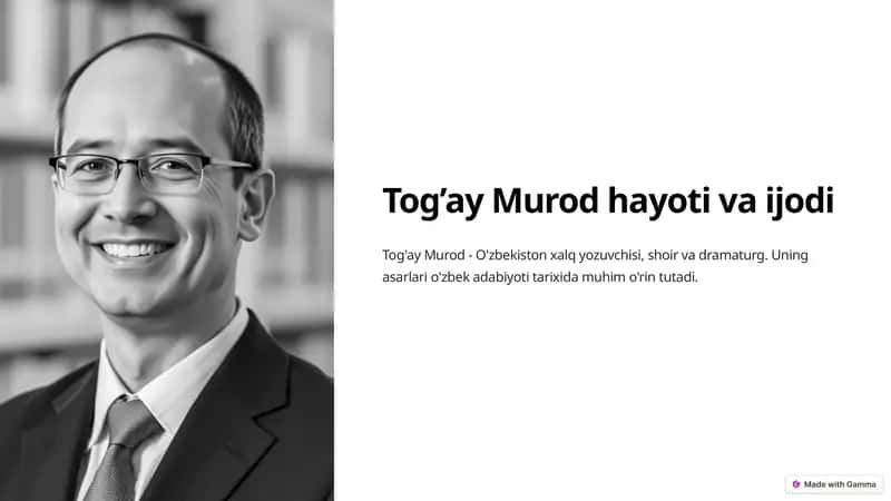 Tog’ay Murod hayoti va ijodi 1