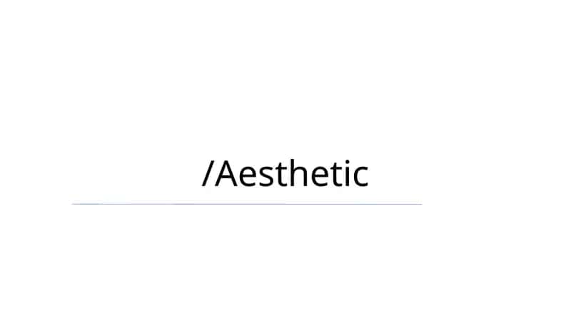 Estetika 1