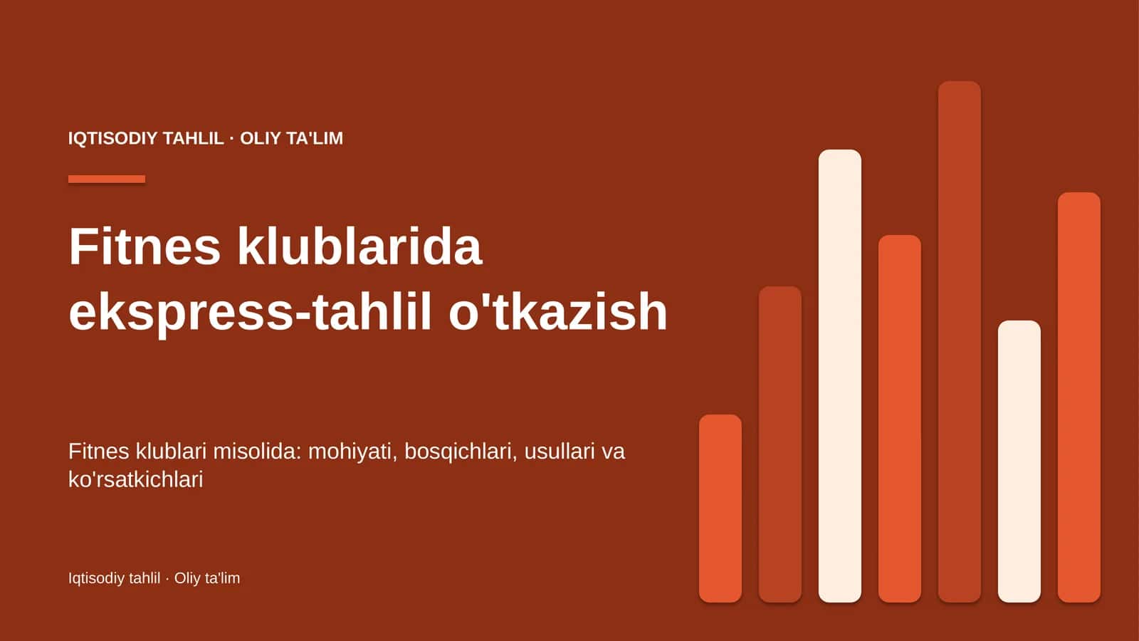 Fitnes klublarida ekspress-tahlil o'tkazish 1