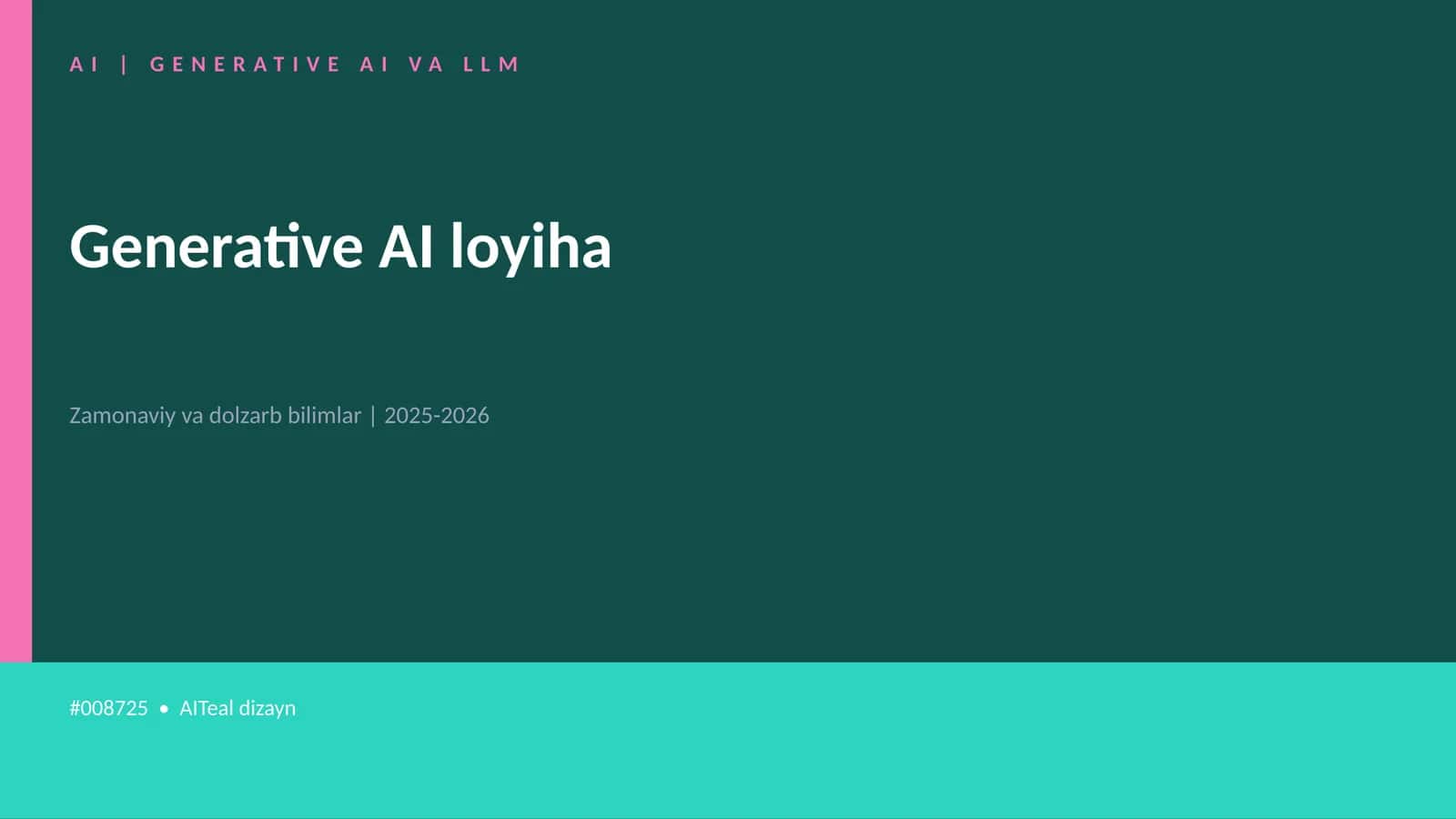 GENERATIVE AI VA LLM 1