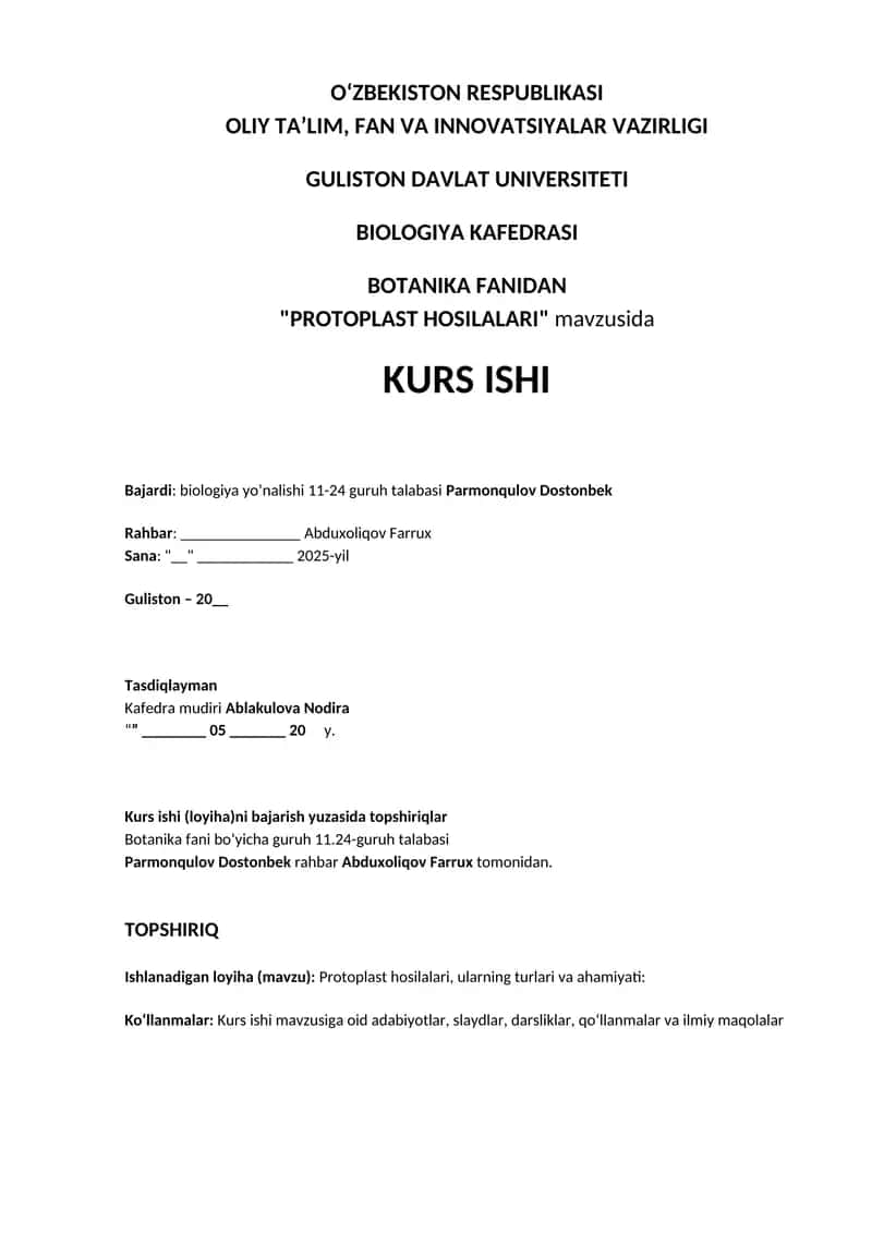 Protoplast Hosilalari 1