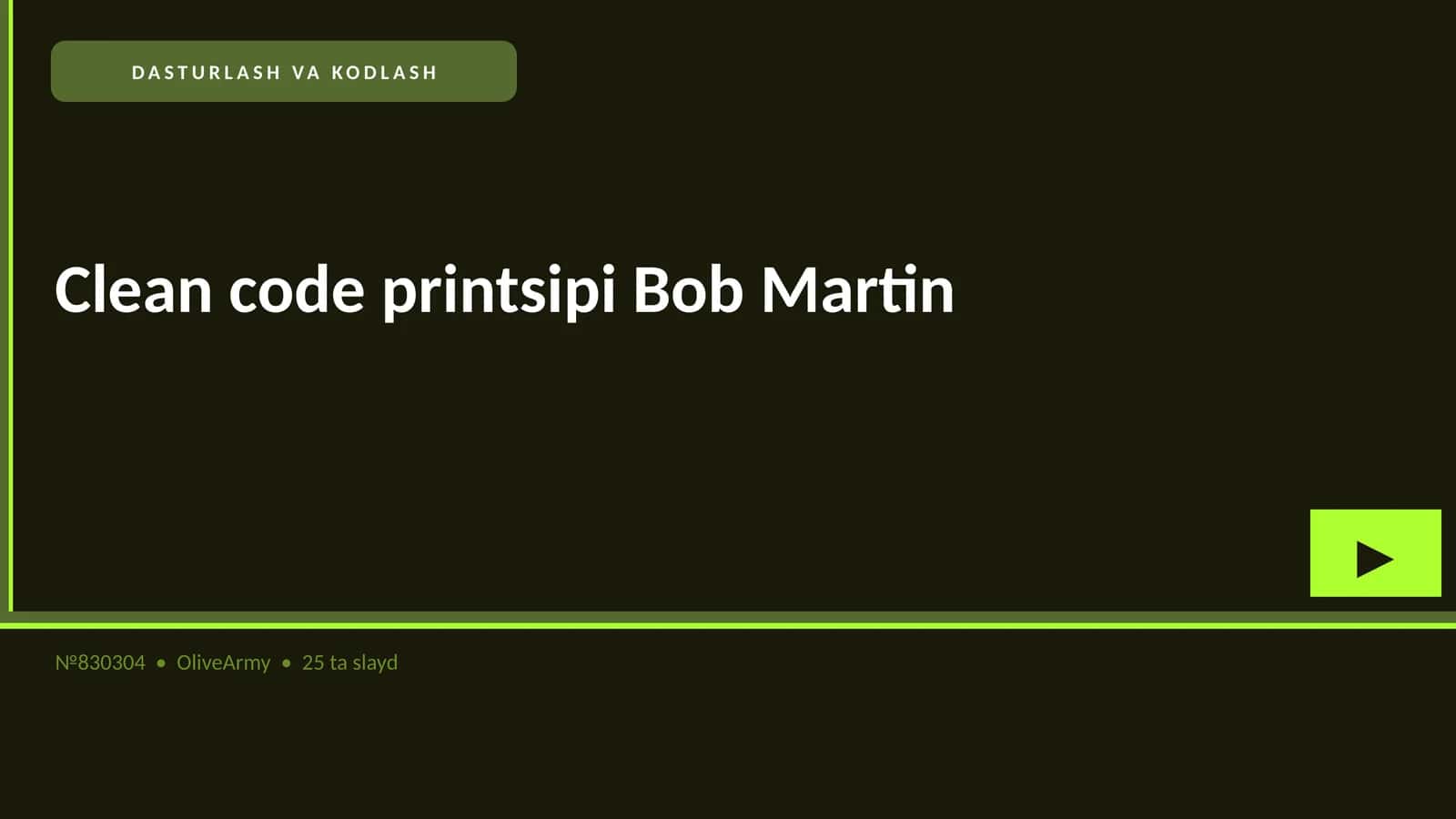 Clean code printsipi Bob Martin 1