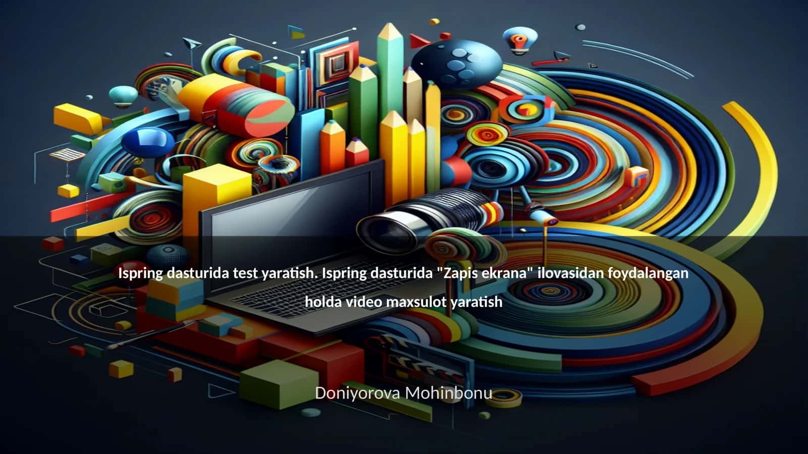Ispring dasturida test yaratish 1