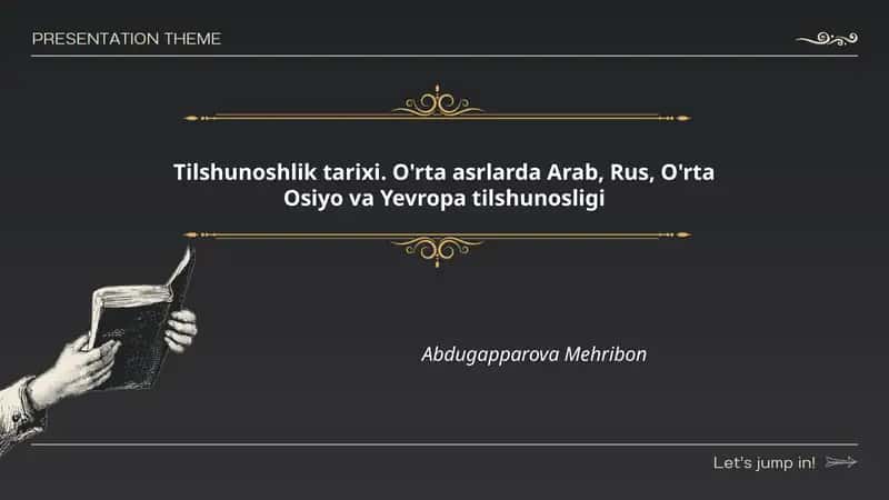 Tilshunoshlik tarixi 1