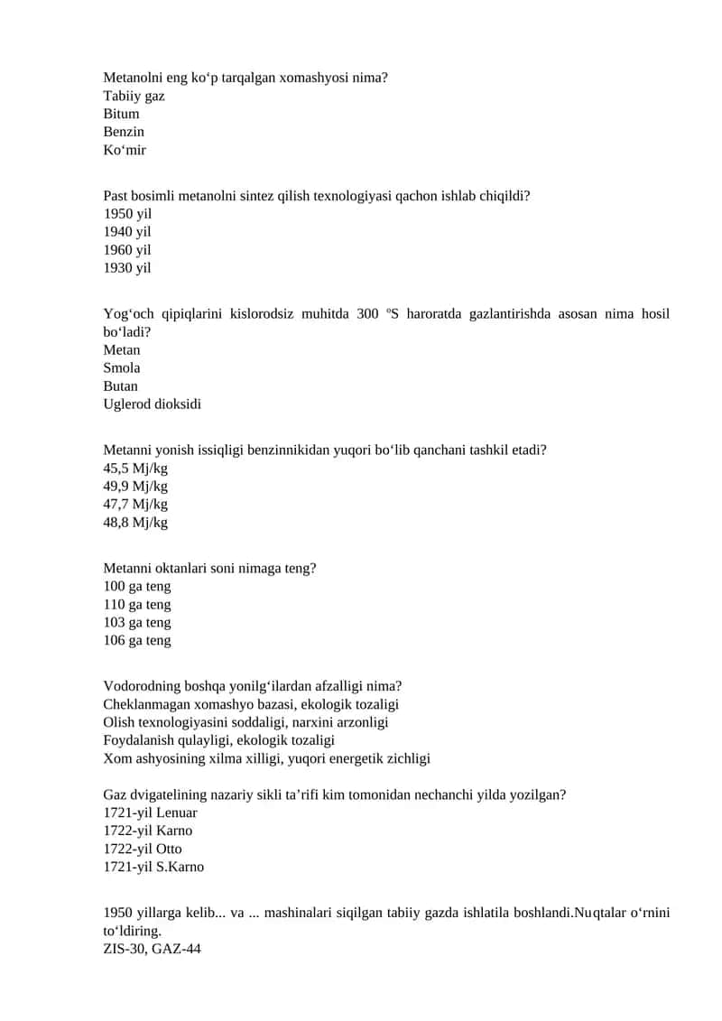 Metanol va uning xossalari 1