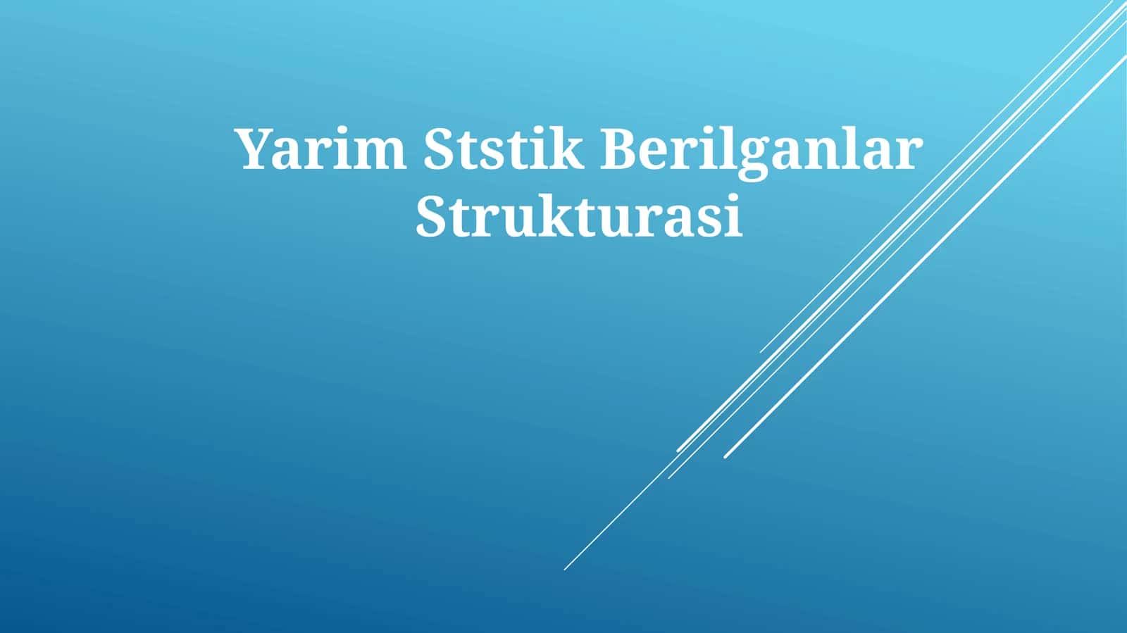 Ma'lumotlar tuzilmalari 1