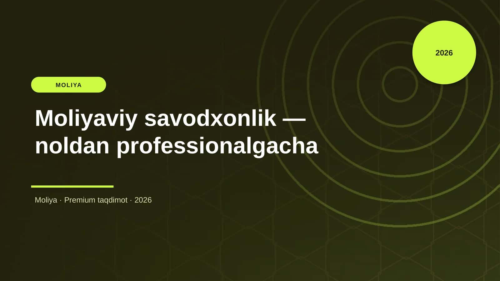 Moliyaviy savodxonlik — noldan professionalgacha 1