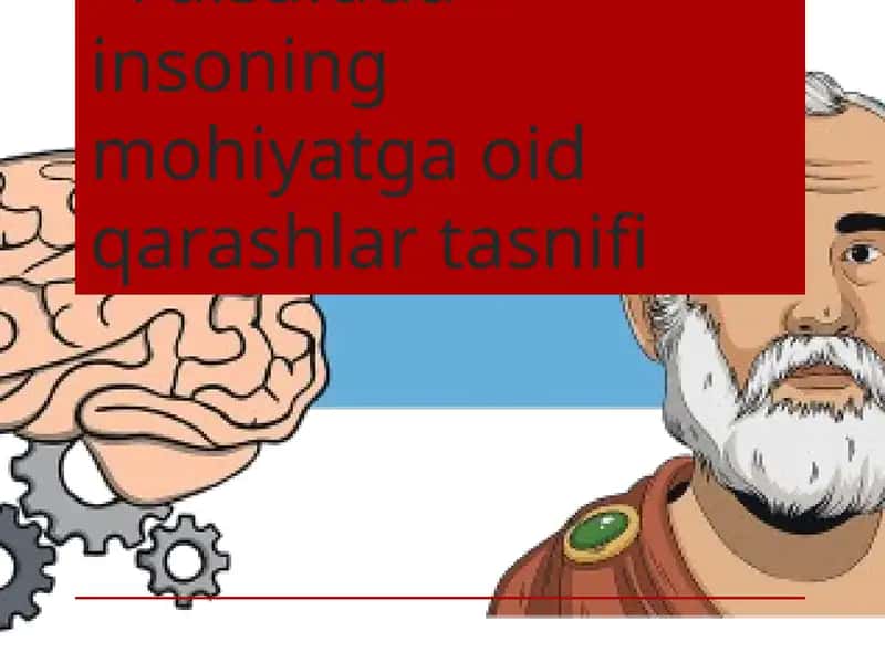 Falsafada insoning mohiyatga oid qarashlar tasnifi 1