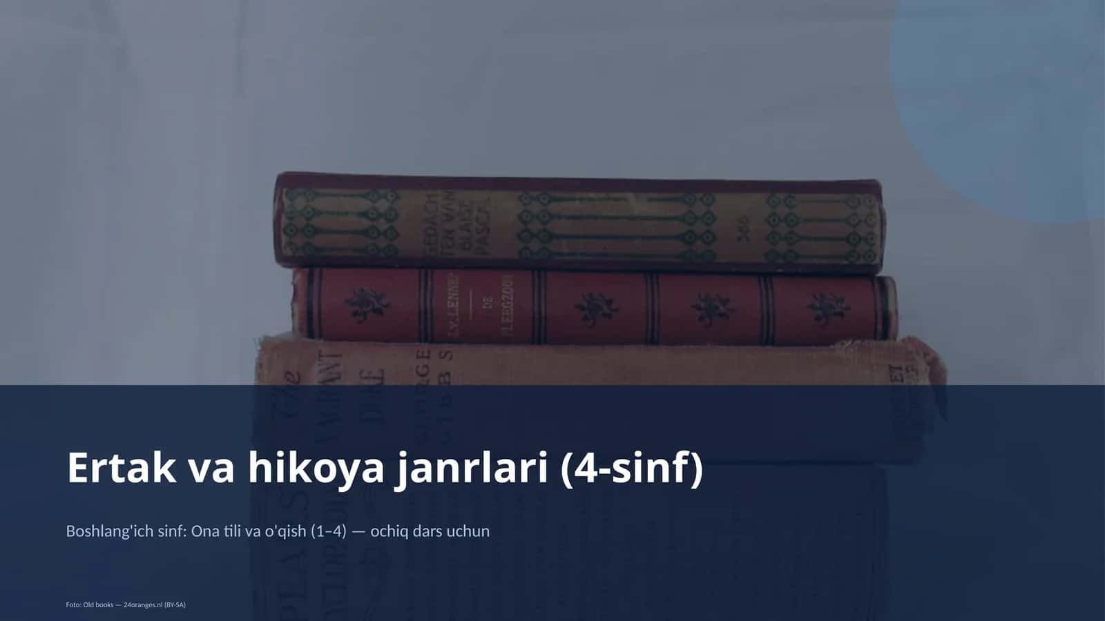 Ertak va hikoya janrlari (4-sinf) 1