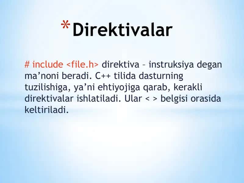 Direktivalar 1