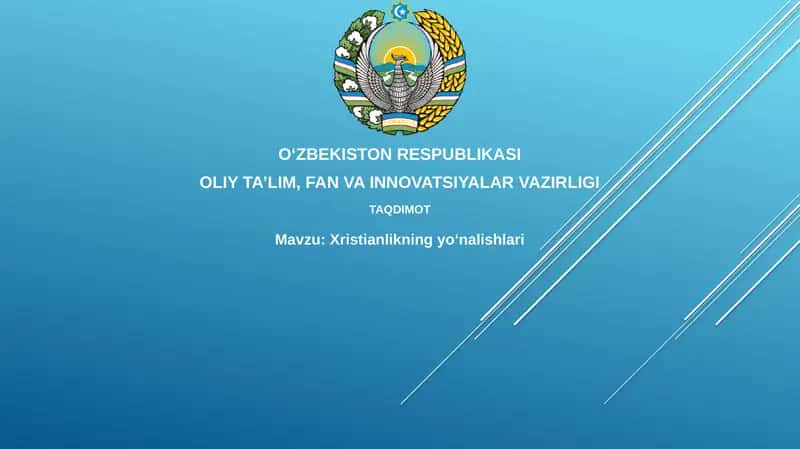 Xristianlikningyo‘nalishlari 1
