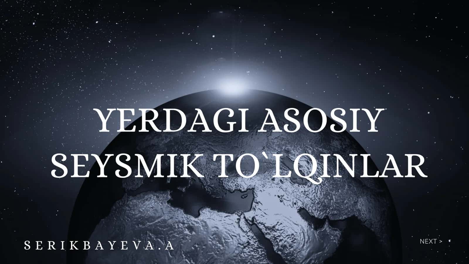 Yerdagi asosiy seysmik to'lqinlar 1