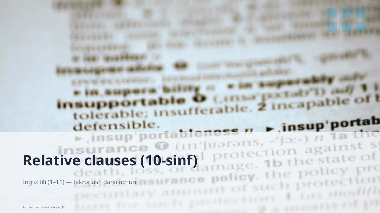 Relative clauses (10-sinf) 1