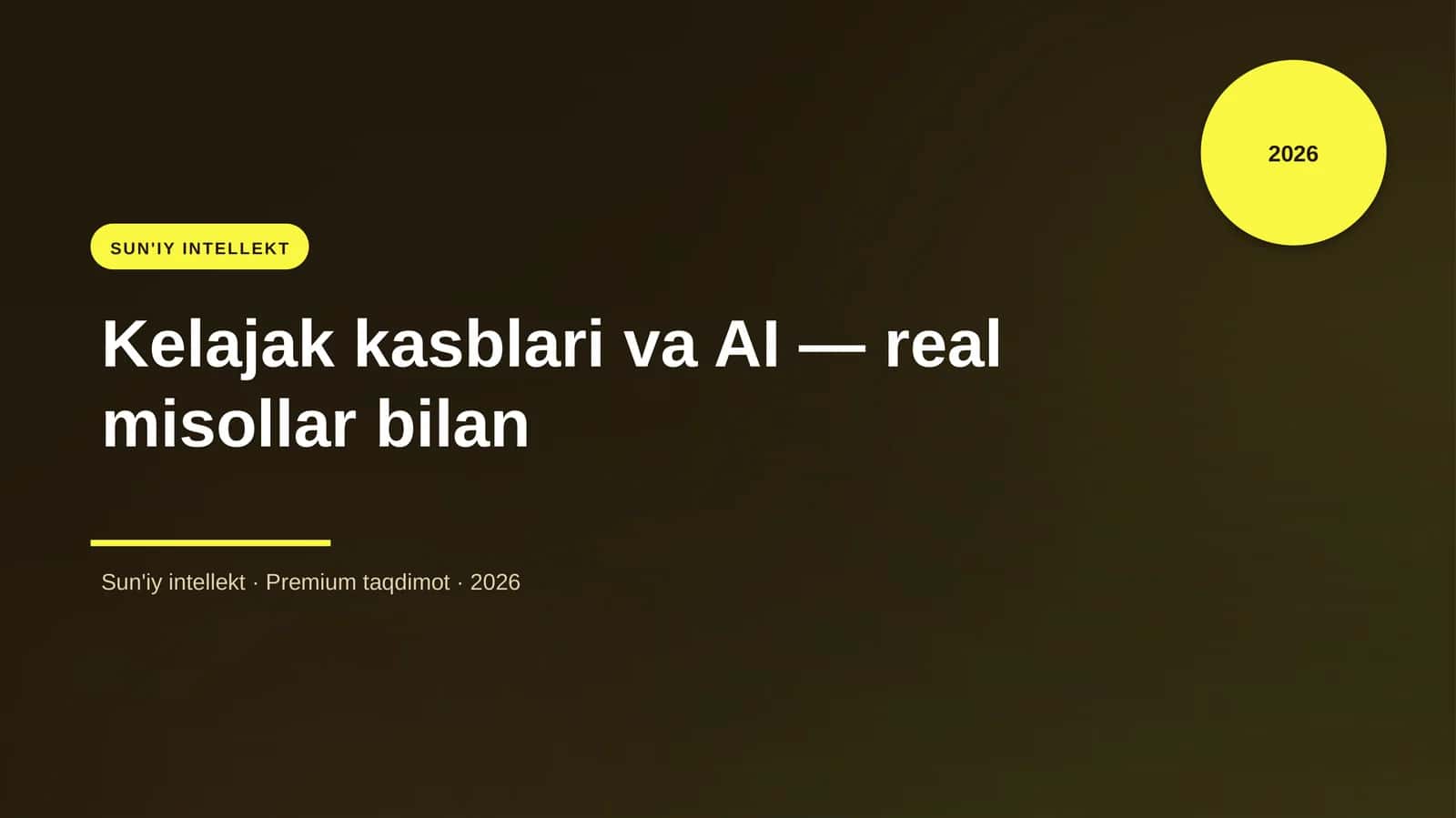 Kelajak kasblari va AI — real misollar bilan 1