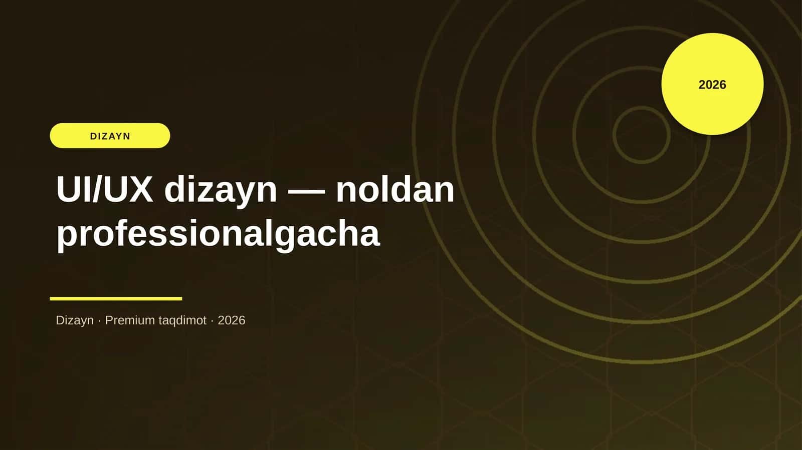 UI/UX dizayn — noldan professionalgacha 1
