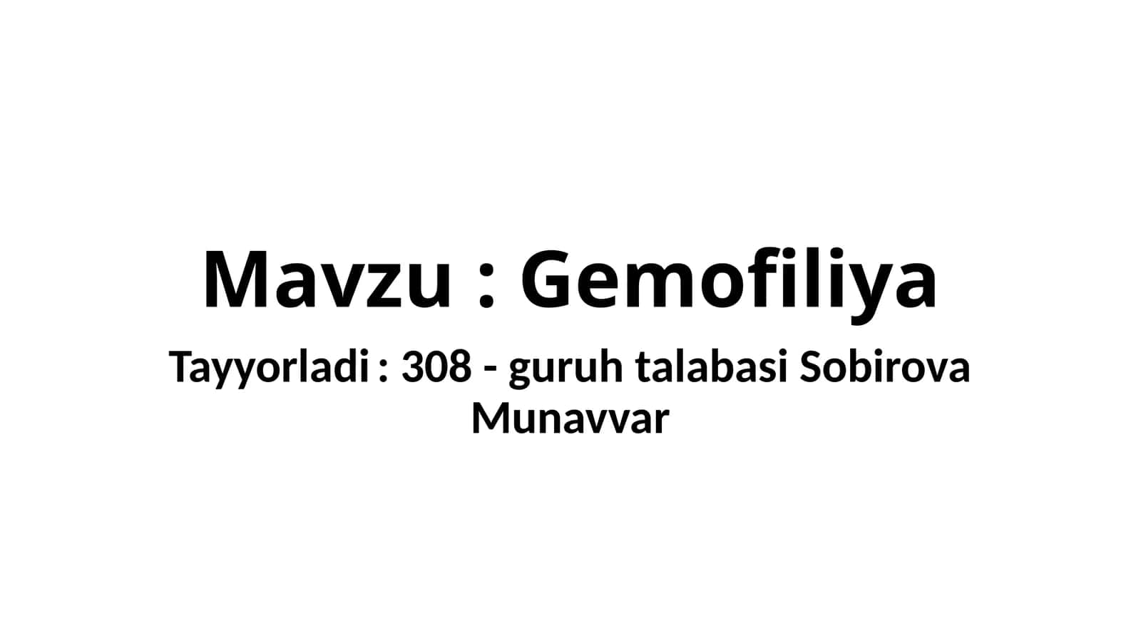 Gemofiliya 1