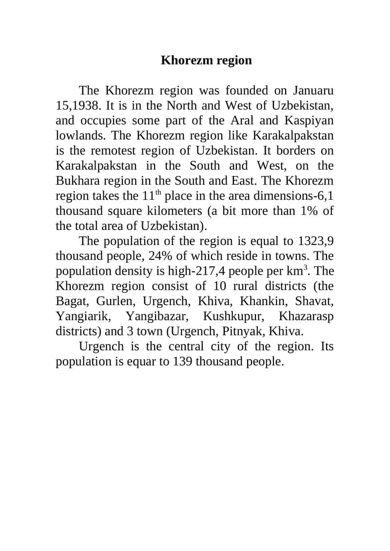 Khorezm region 1
