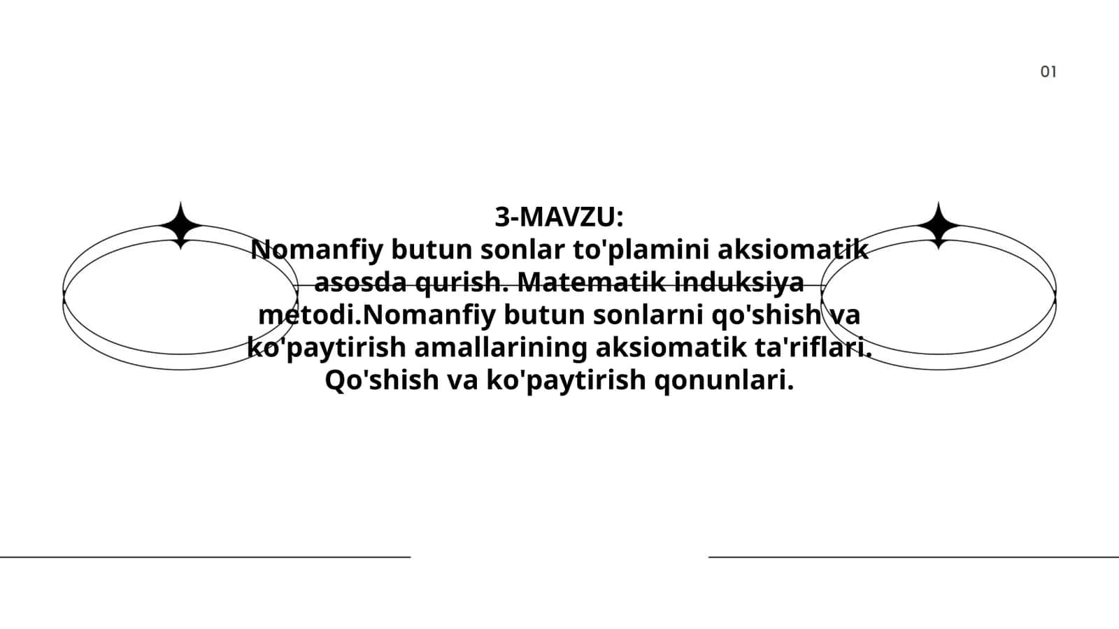 Nomanfiy butun sonlar to'plamini aksiomatik asosda qurish 1