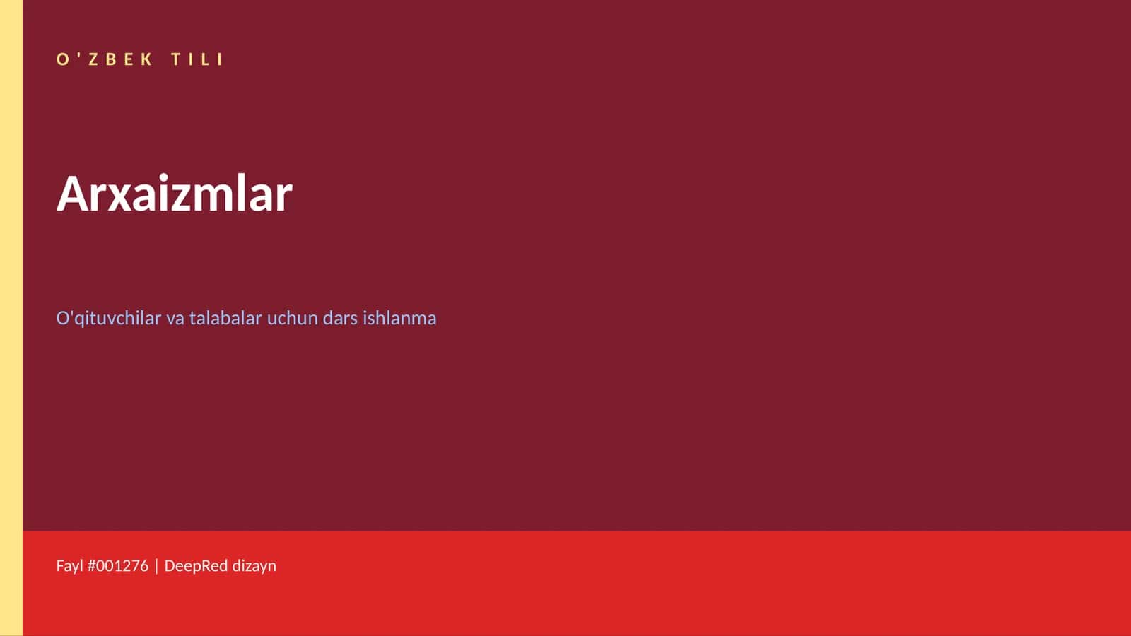 O'zbek Tili Arxaizmlar 1