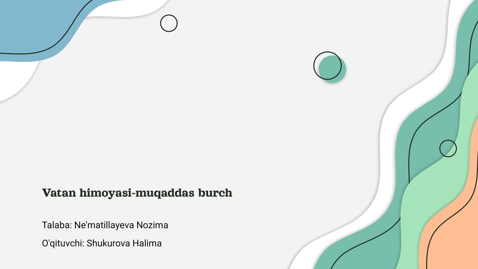 Vatan himoyasi-muqaddas burch 1