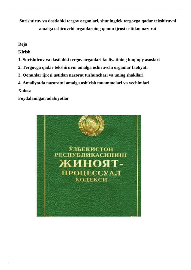 Qonun ijrosi ustidan nazorat 1