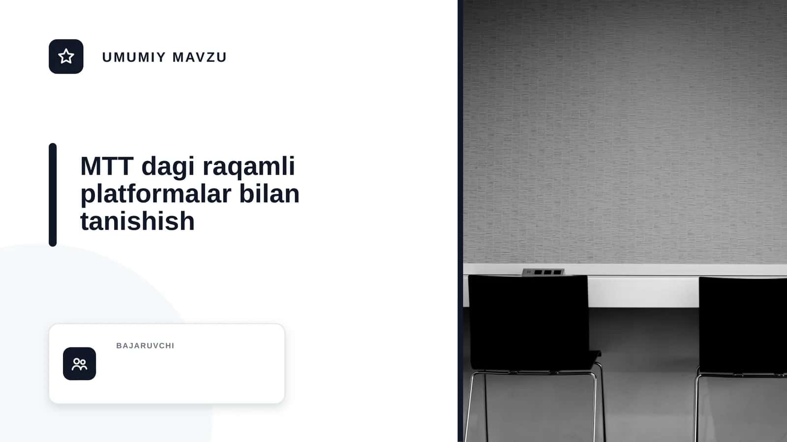MTT dagi raqamli platformalar bilan tanishish 1