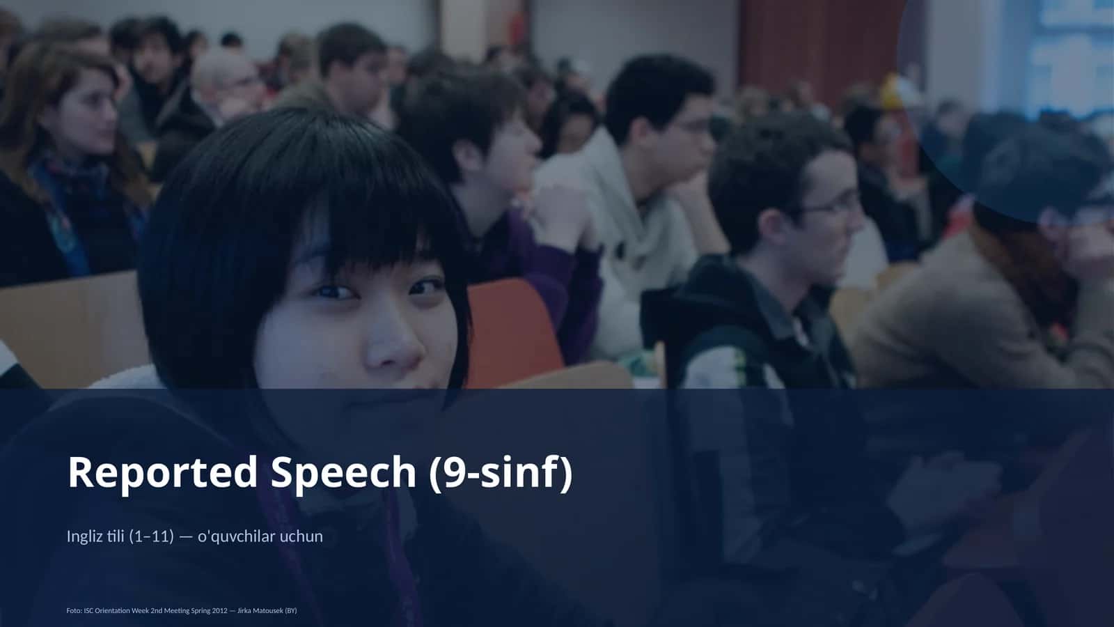 Reported Speech (9-sinf) Ingliz tili (1–11) 1