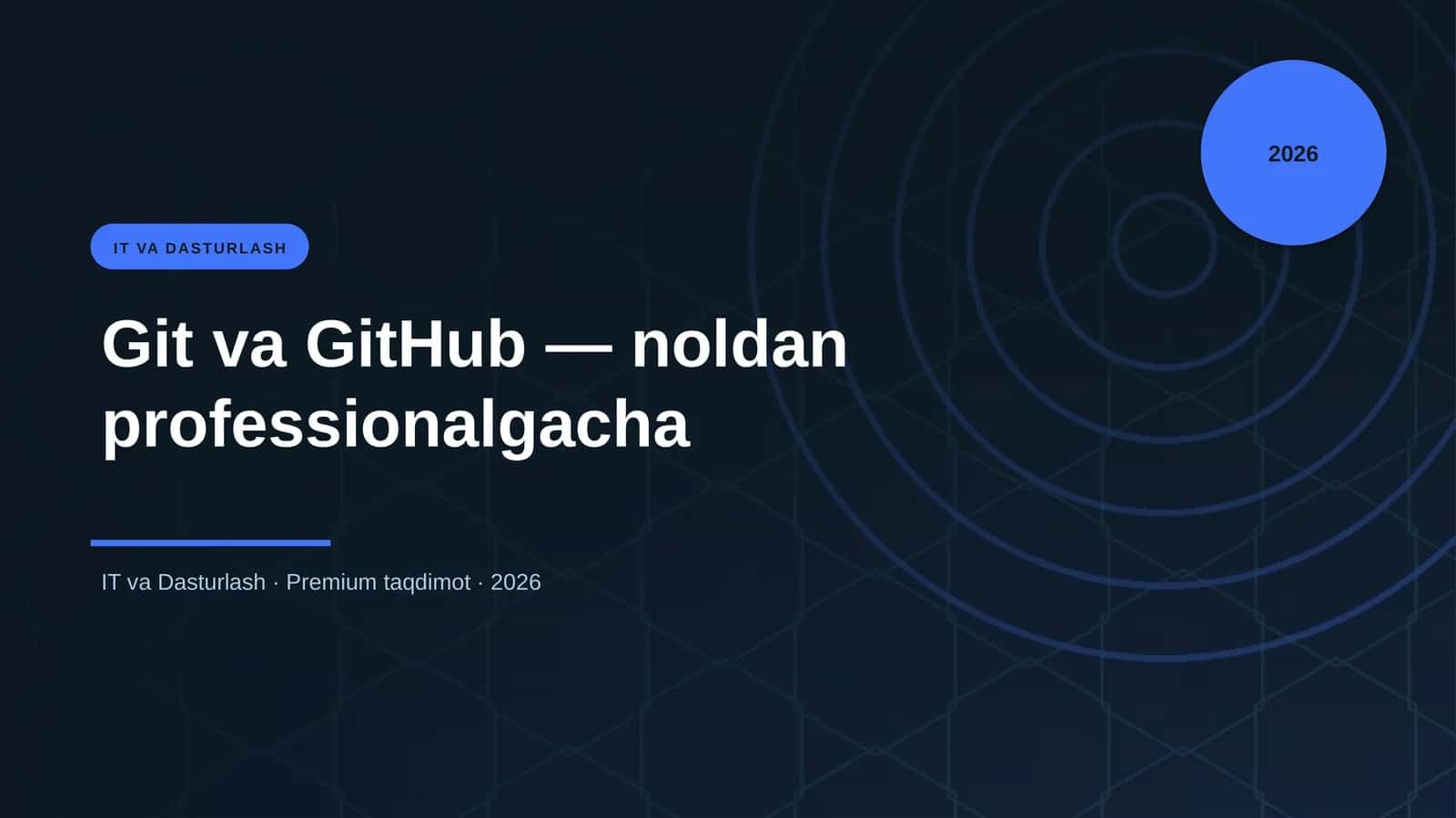 Git va GitHub — noldan professionalgacha 1