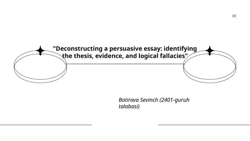 Deconstructing a persuasive essay: identifying the thesis, evidence, and logical fallacies 1