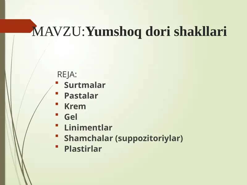 Yumshoq dori shakllari 1