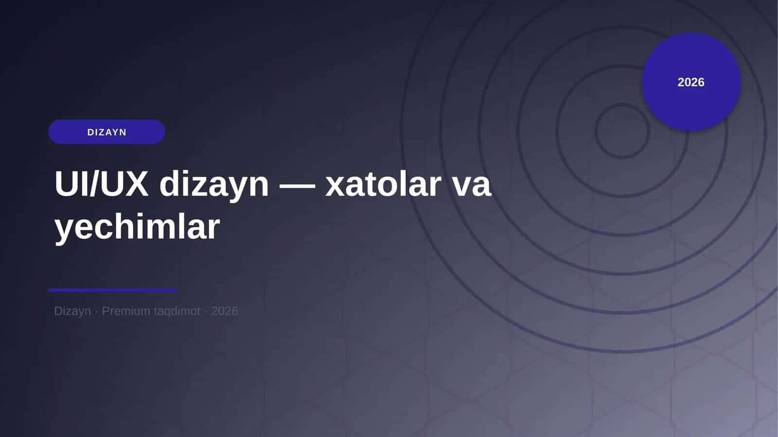 UI/UX dizayn — xatolar va yechimlar 1
