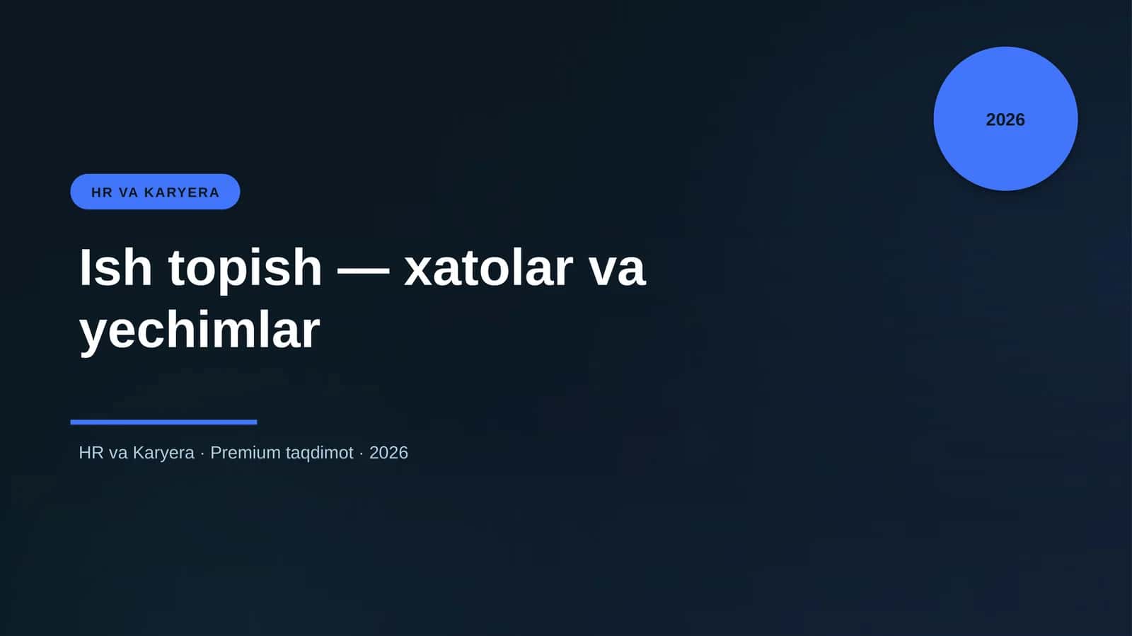 Ish topish — xatolar va yechimlar 1