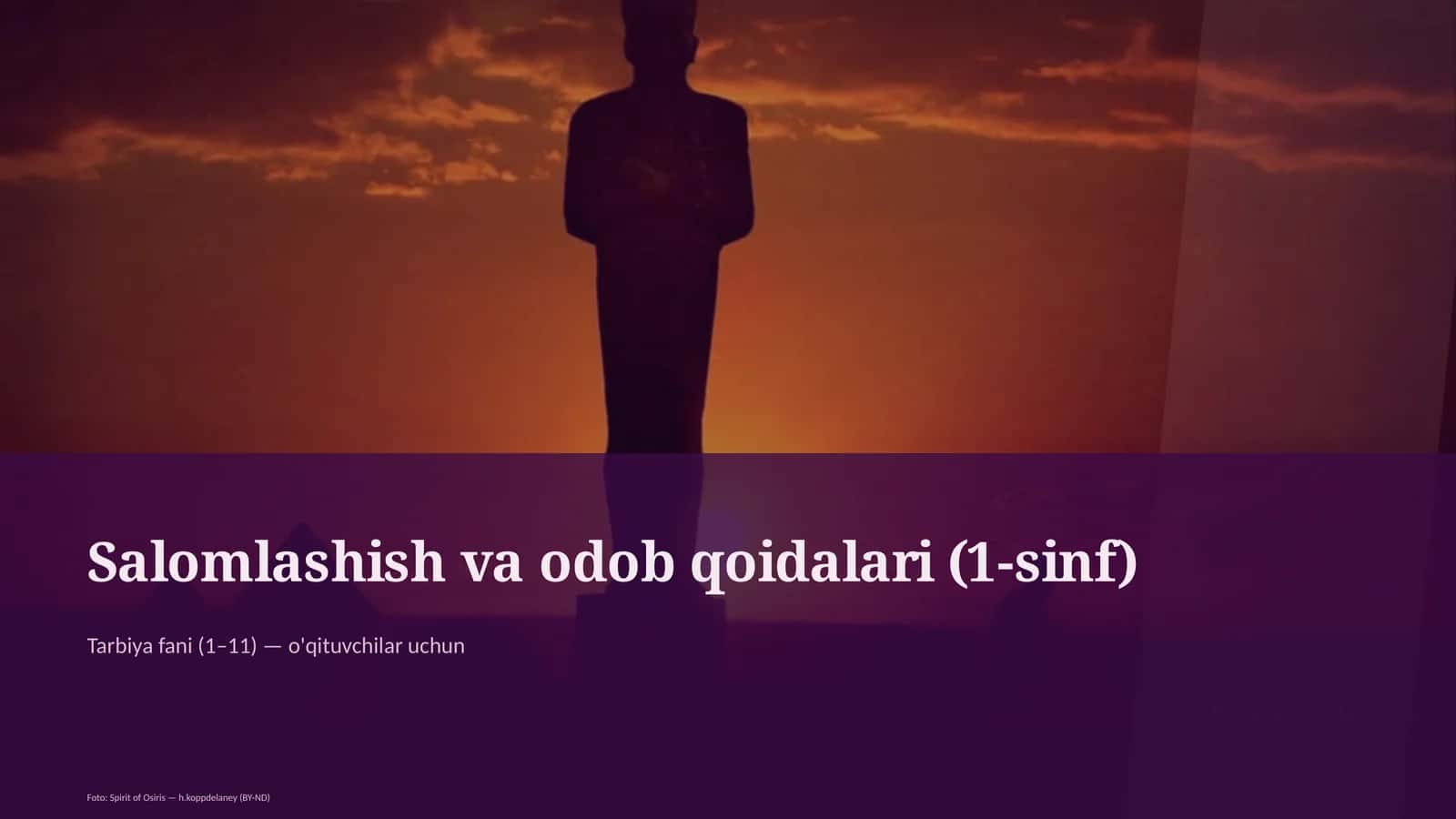 Salomlashish va odob qoidalari (1-sinf) 1