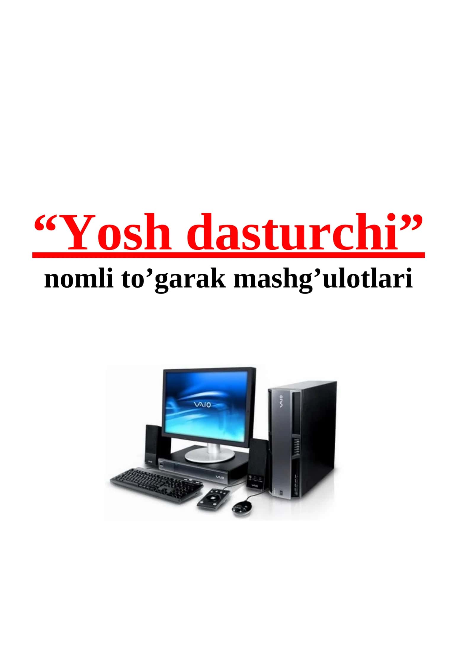 Informatika to'garak 34 soatlik. 1
