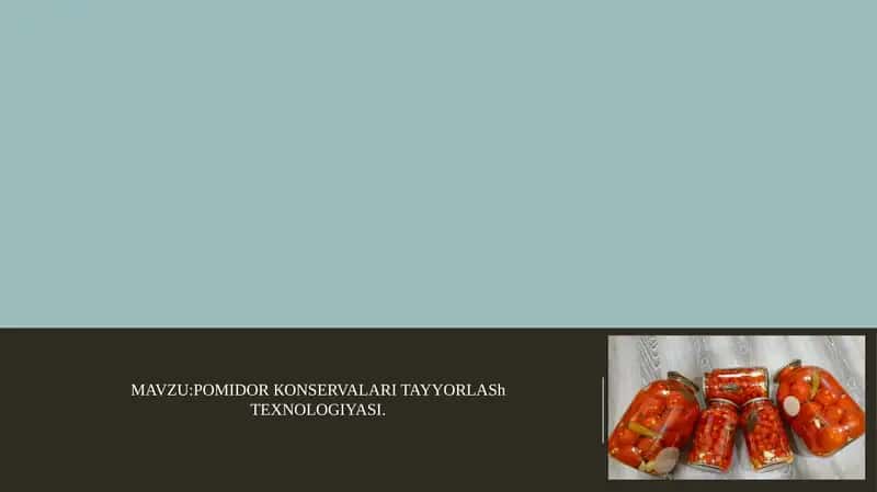 POMIDOR КONSERVALARI 1