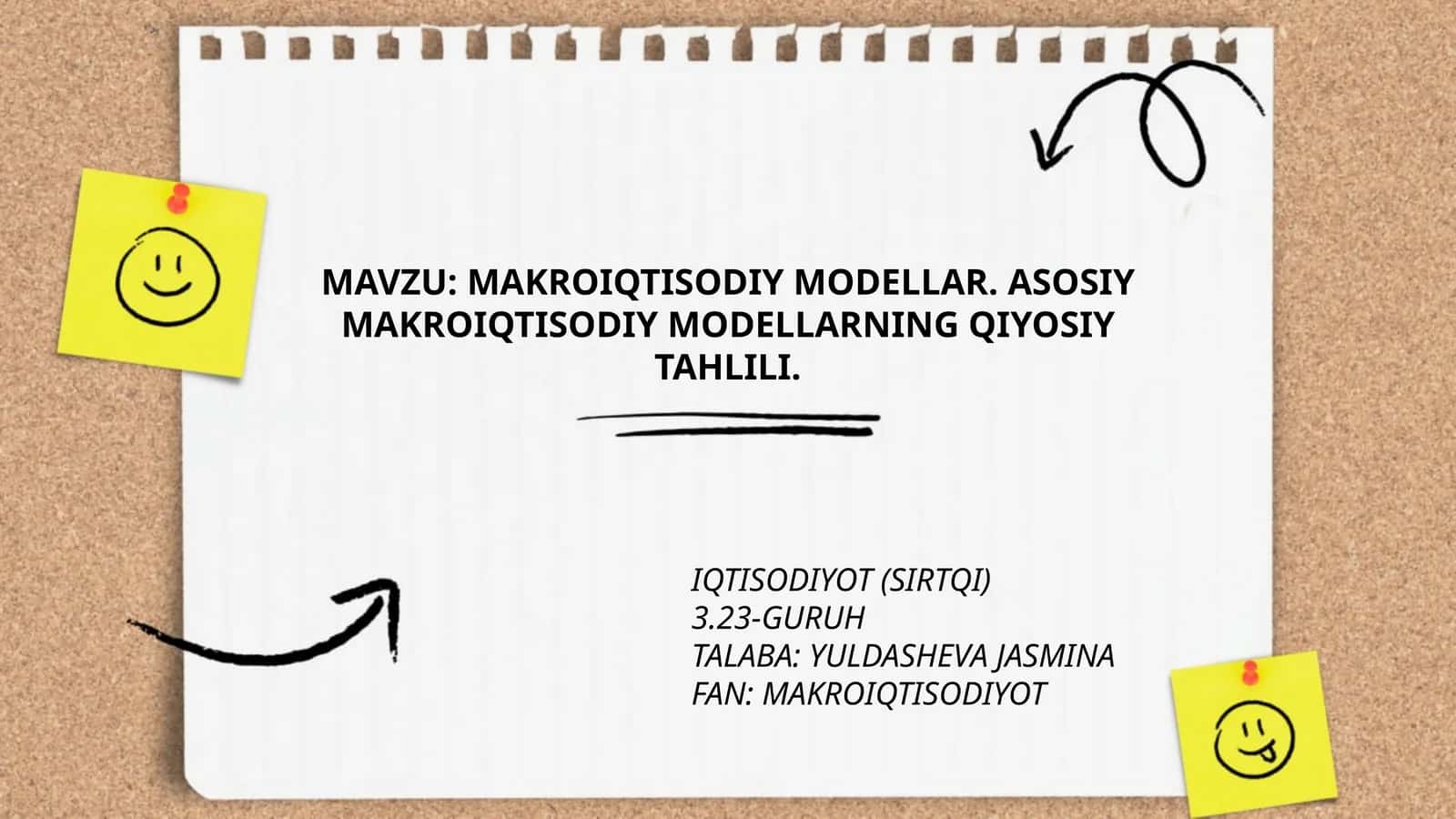 MAKROIQTISODIY MODELLAR 1
