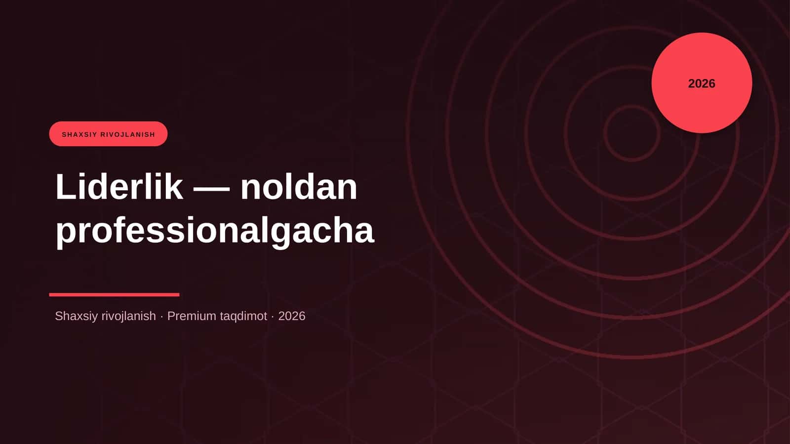 Liderlik — noldan professionalgacha 1
