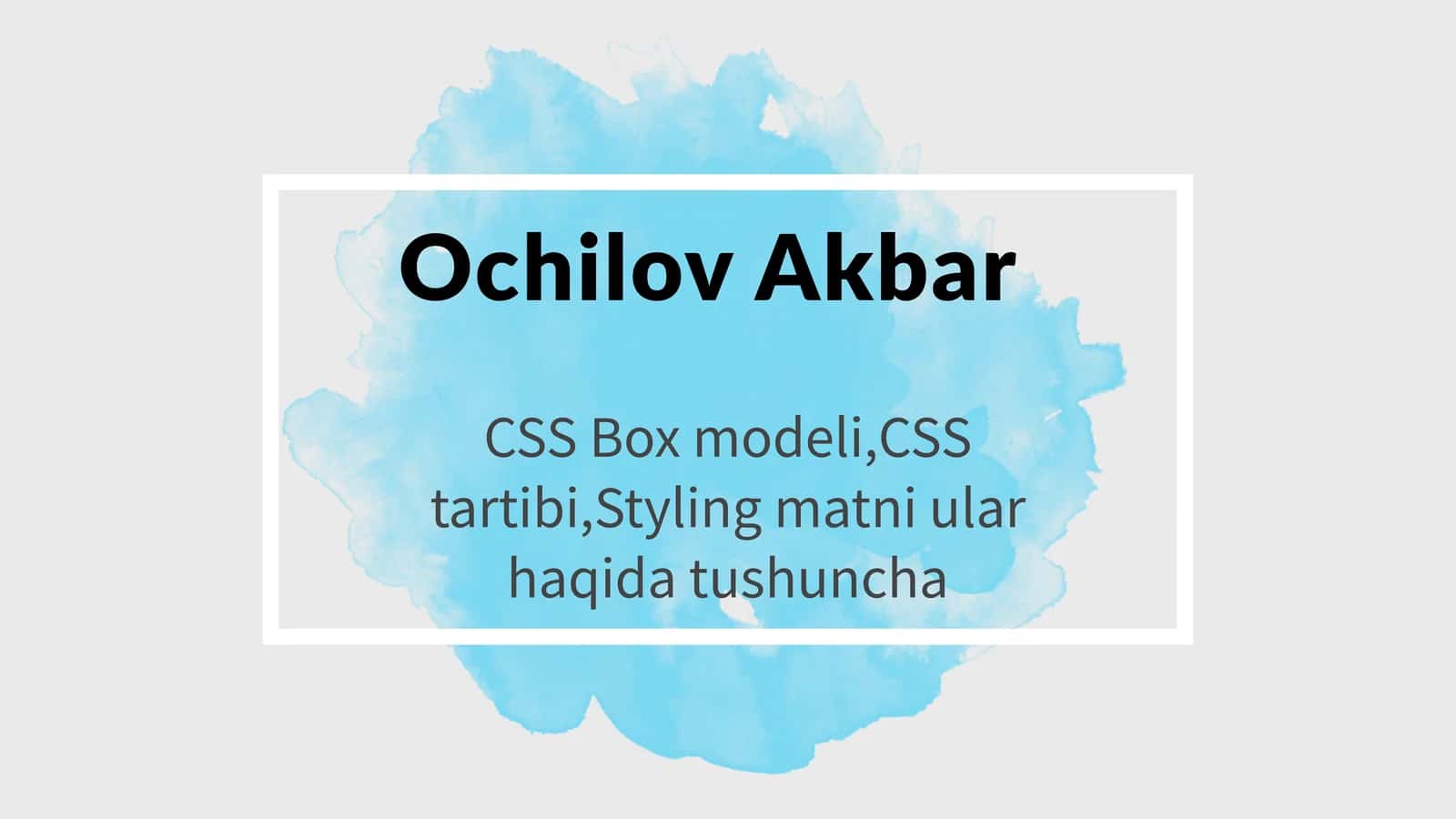 CSS Boxmodeli 1