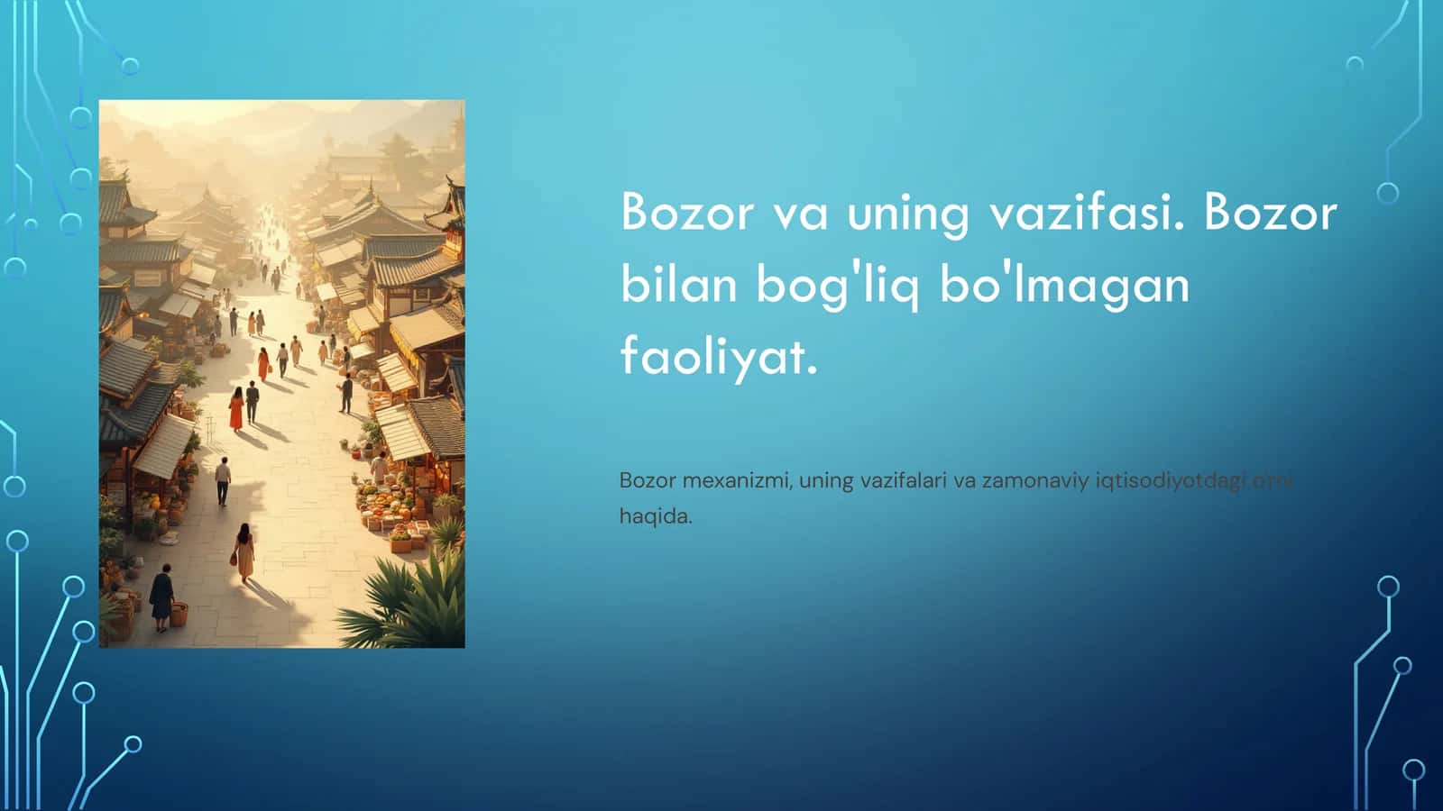 Bozor Mexanizmi 1