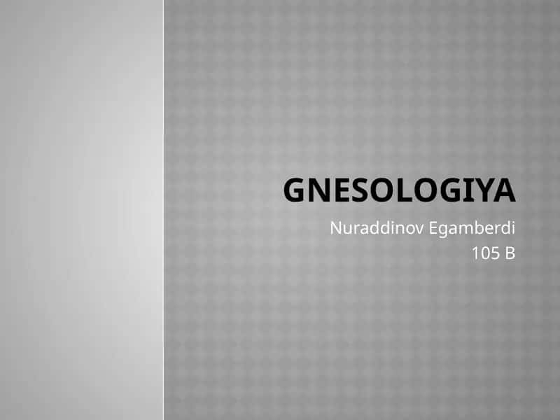 Gnesologiya 1