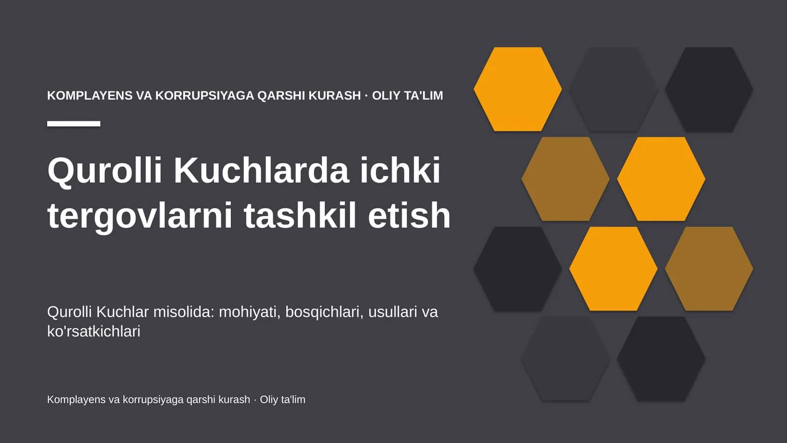 qurolli kuchlarda ichki tergovlarni tashkil etish 8568 1