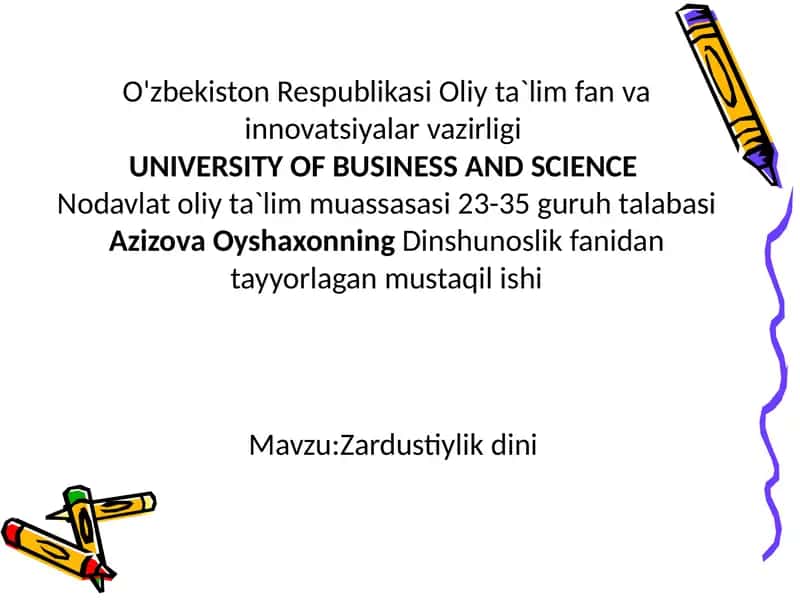 Zardustiylikdini 1