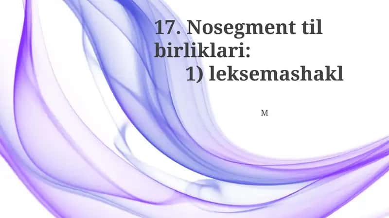 Nosegment til birliklari 1