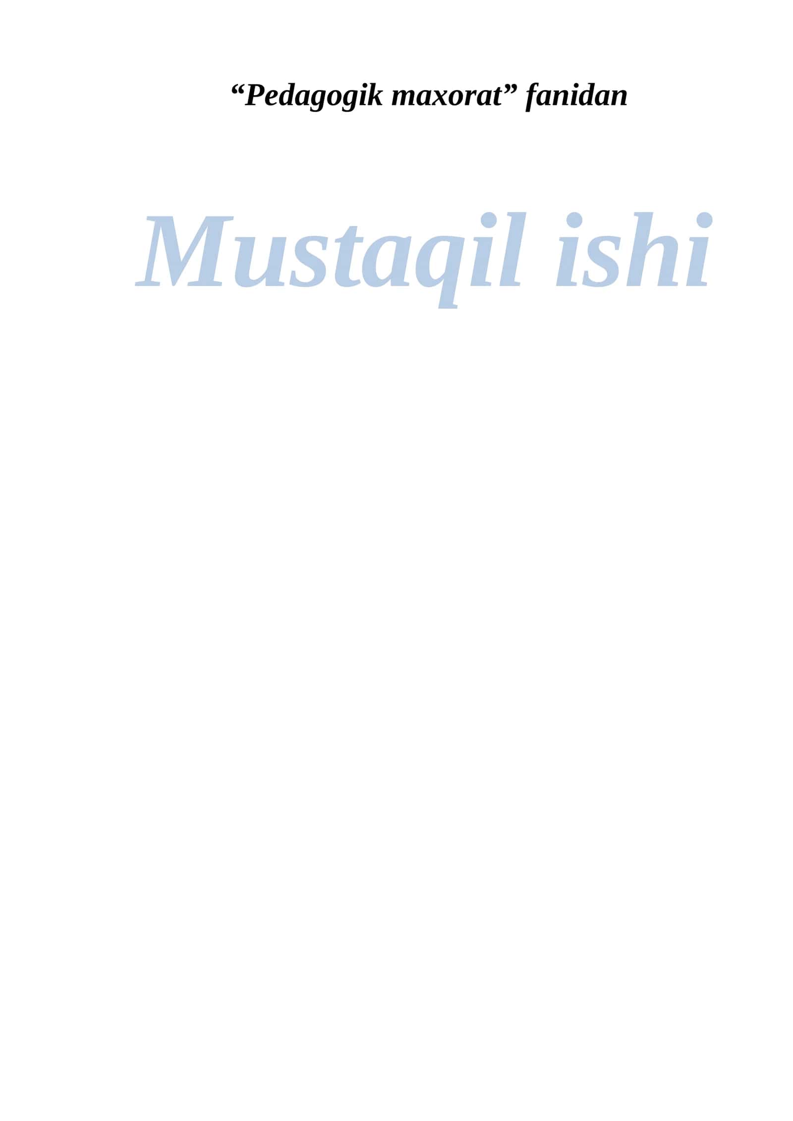 Talabalarni kreativlik mahoratini baholash. 1