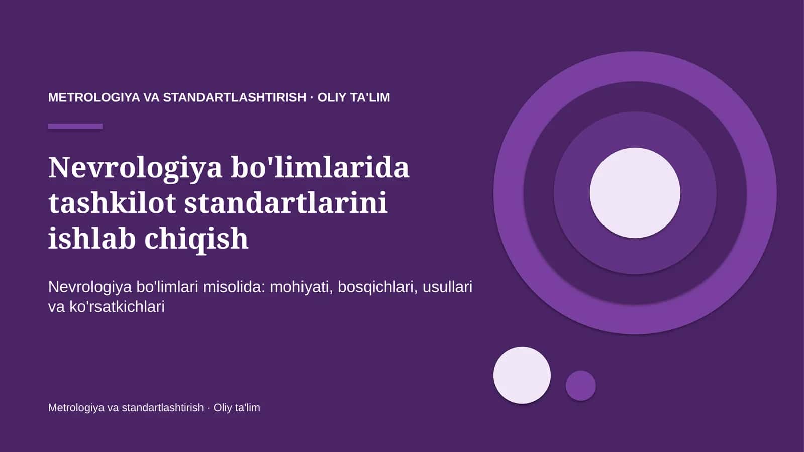 nevrologiya bo'limlarida tashkilot standartlarini ishlab chiqish 1574 1