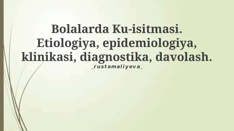 Bolalarda Ku-isitmasi 1