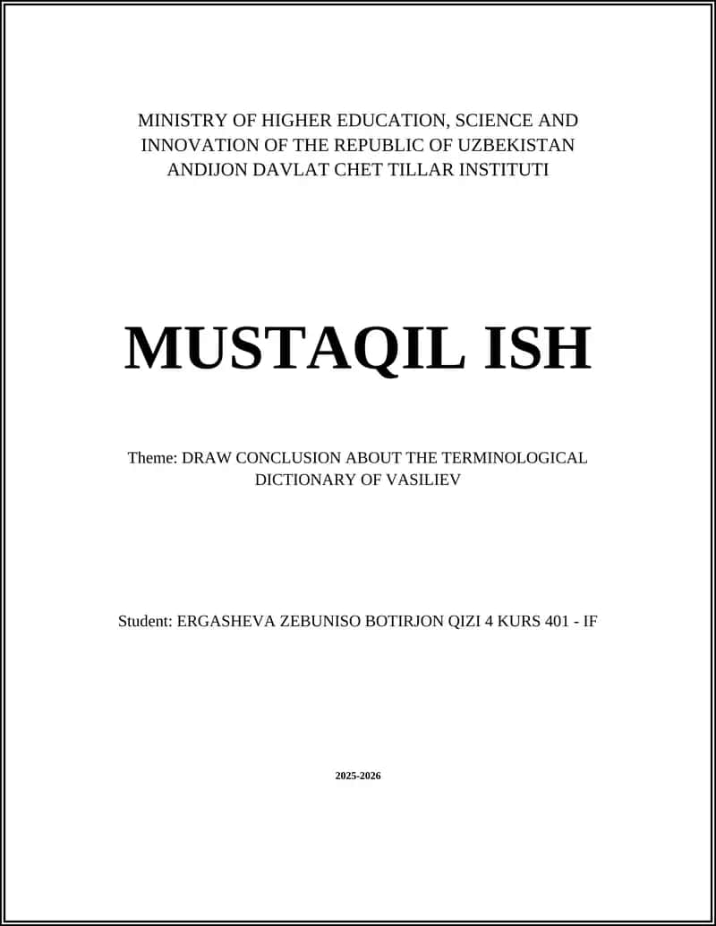Vasiliev's terminological dictionary 1