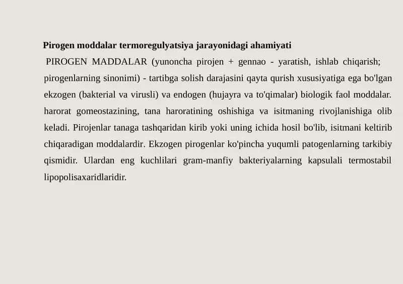 Pirogen Moddalar 1