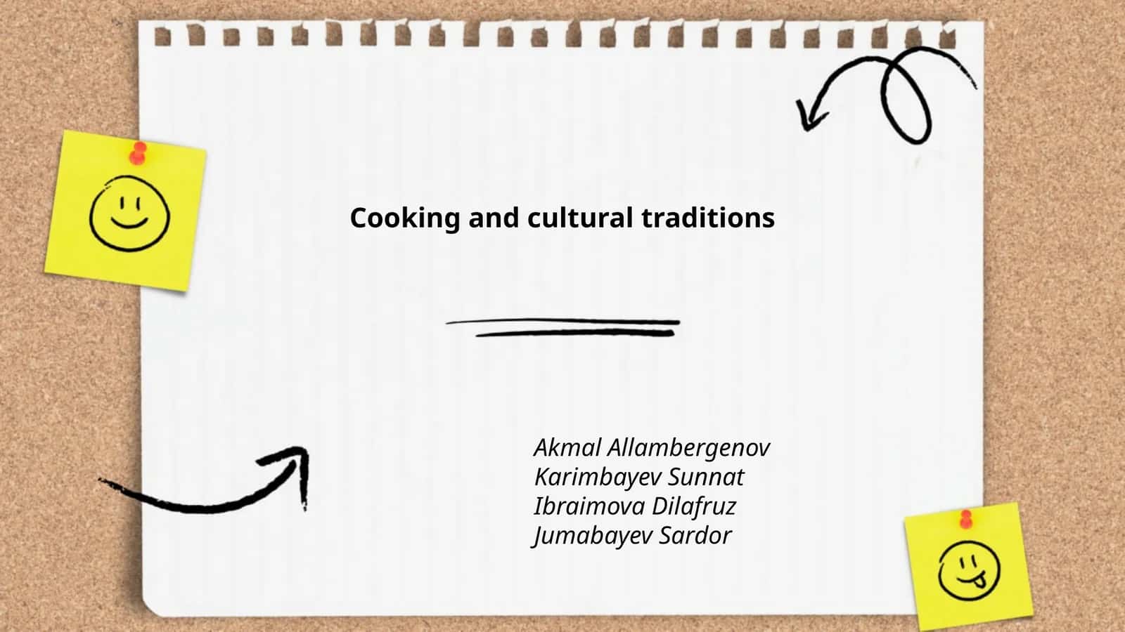 Cooking and cultural traditions 1