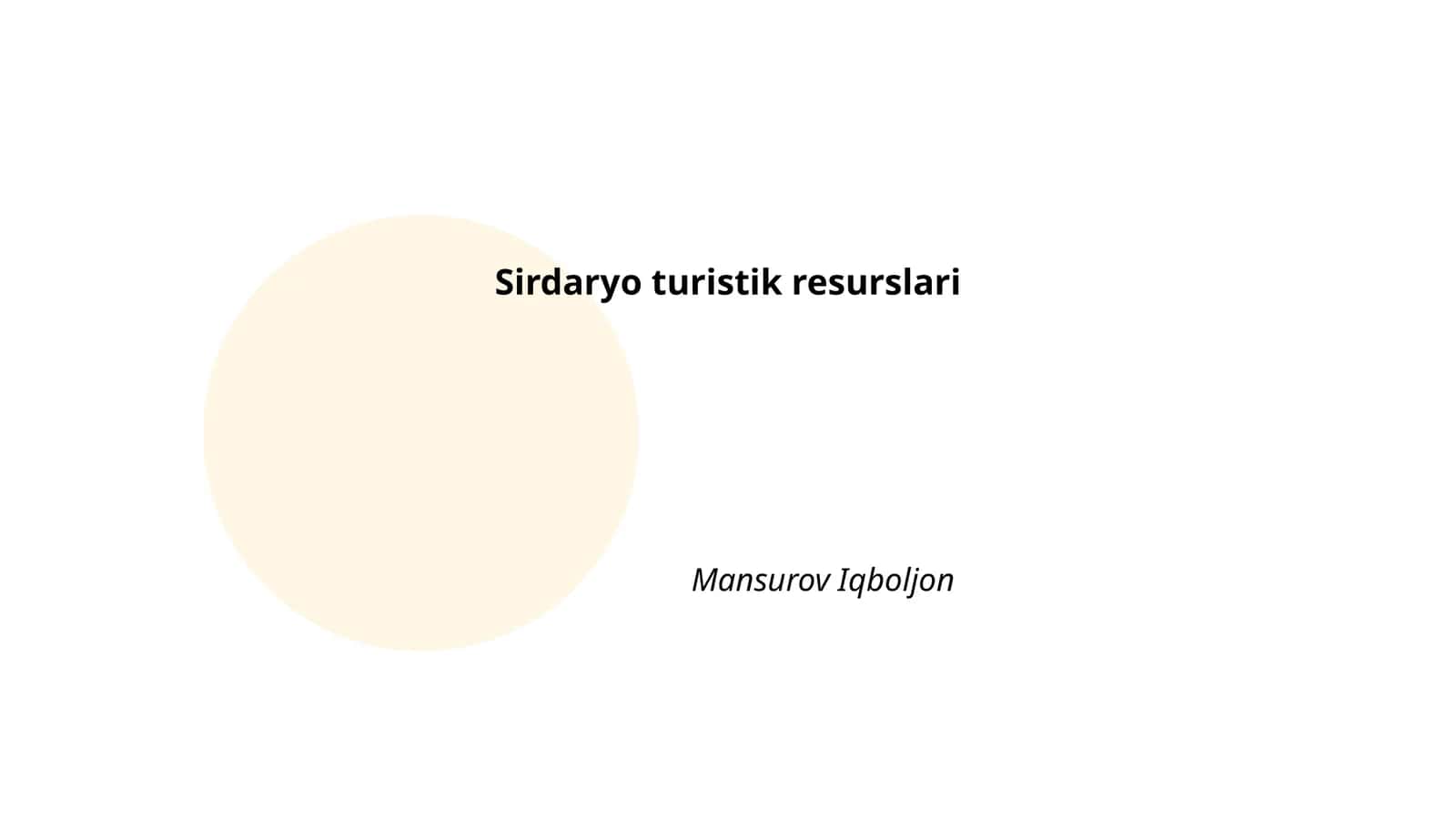 Sirdaryo turistik resurslari 1